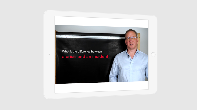 What is the difference between a crisis and an incident