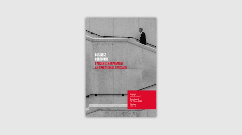 Business Continuity Pandemic Management An Operational Approach